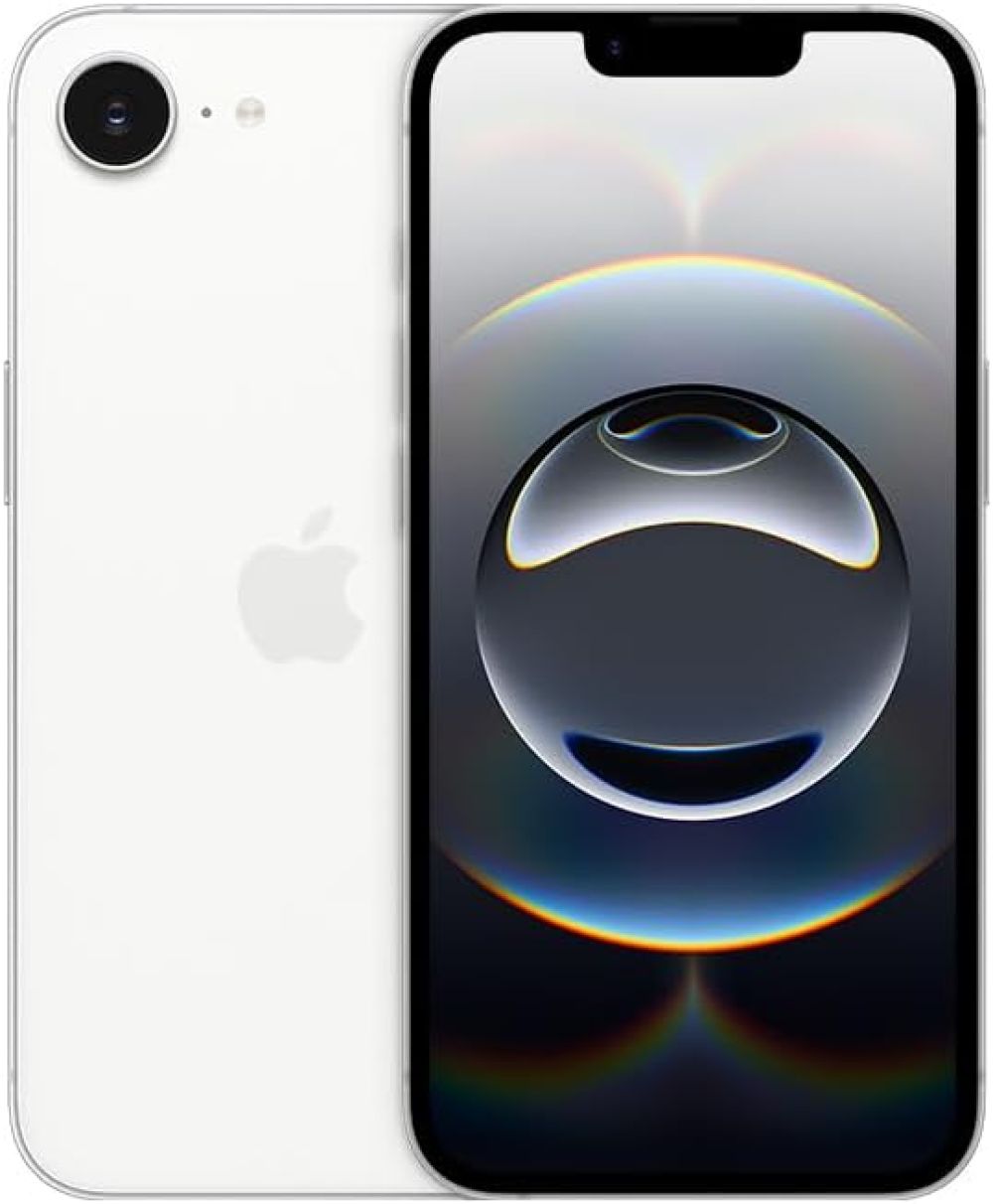Apple iPhone 16e | 128 GB, Apple A18, 8 GB RAM, Câmera 48MP, Tela 6.1", Branco (A3409)